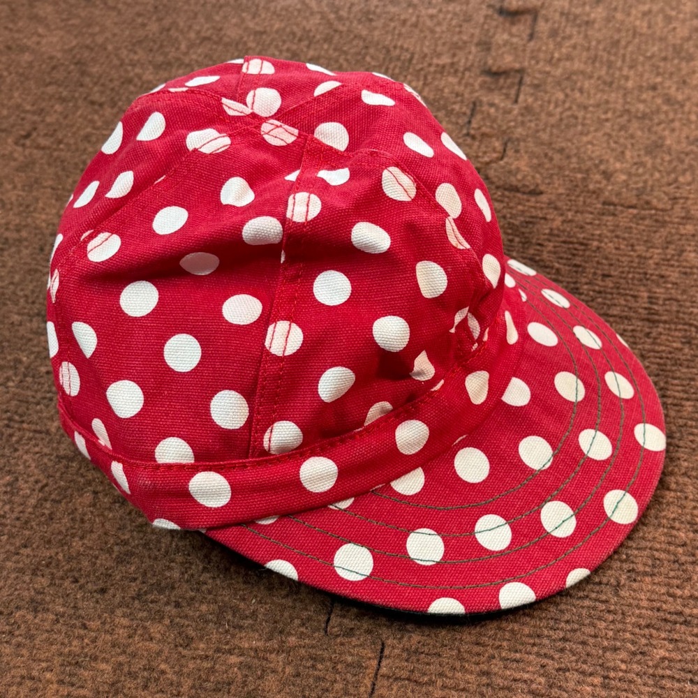 Kromer Welder Cap Red Polka Dot Union Made USA Cotton Work Hat Size 7 KC-7R9DD